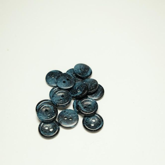 Hovedbilde Knapper blå spraglet 25mm