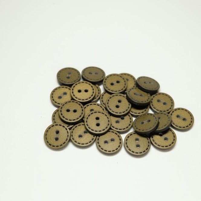 Hovedbilde Knapp Gull med stikninger 24