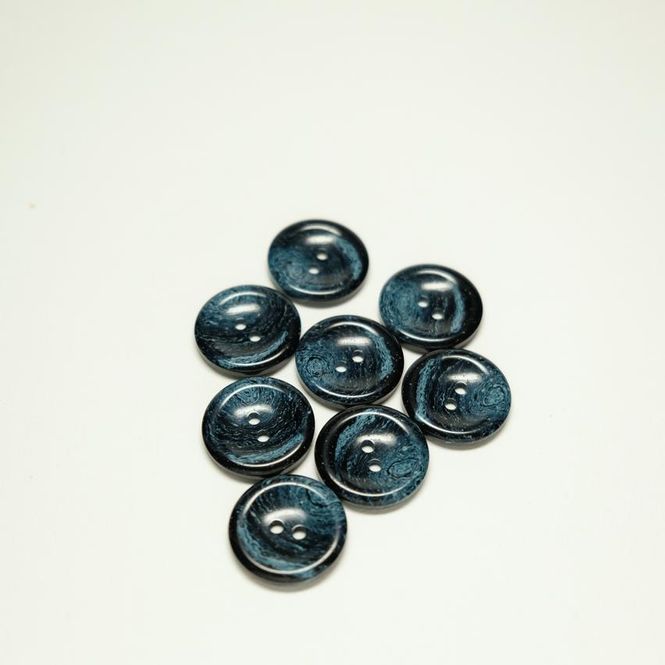 Hovedbilde Knapper blå spraglet 15mm