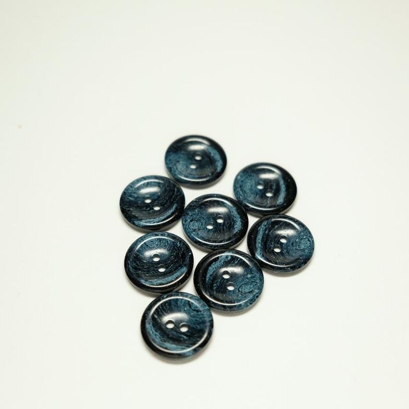 Knapper blå spraglet 15mm
