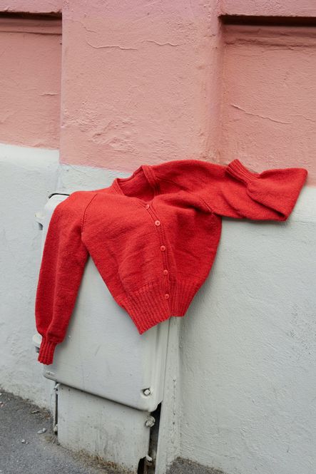 Hovedbilde Den delikate raglanjakka (Dempet rød)