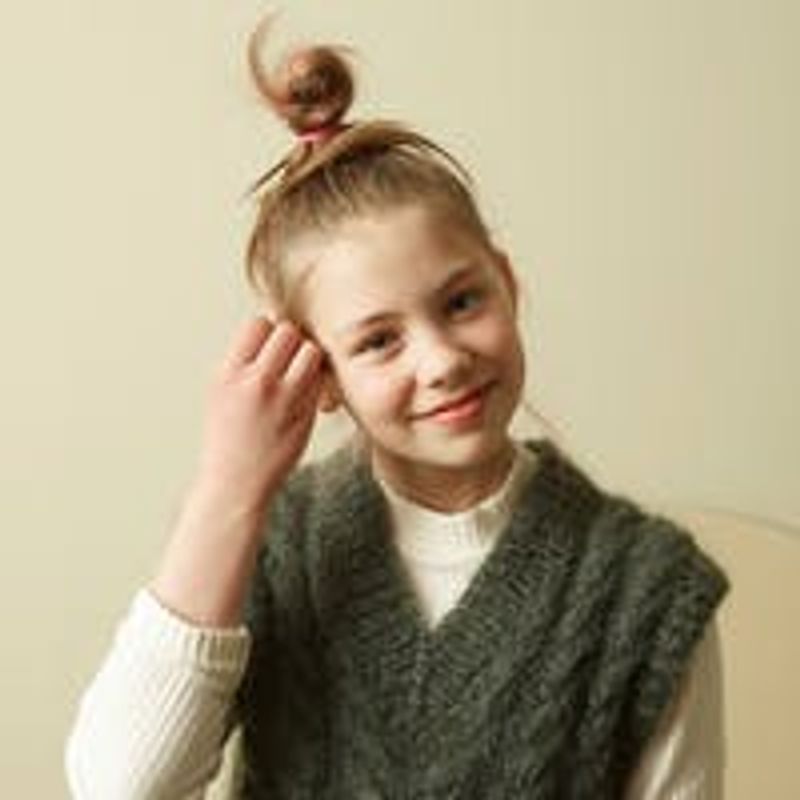 Rauma-Garn - Novas flettevest barn strikkepakke