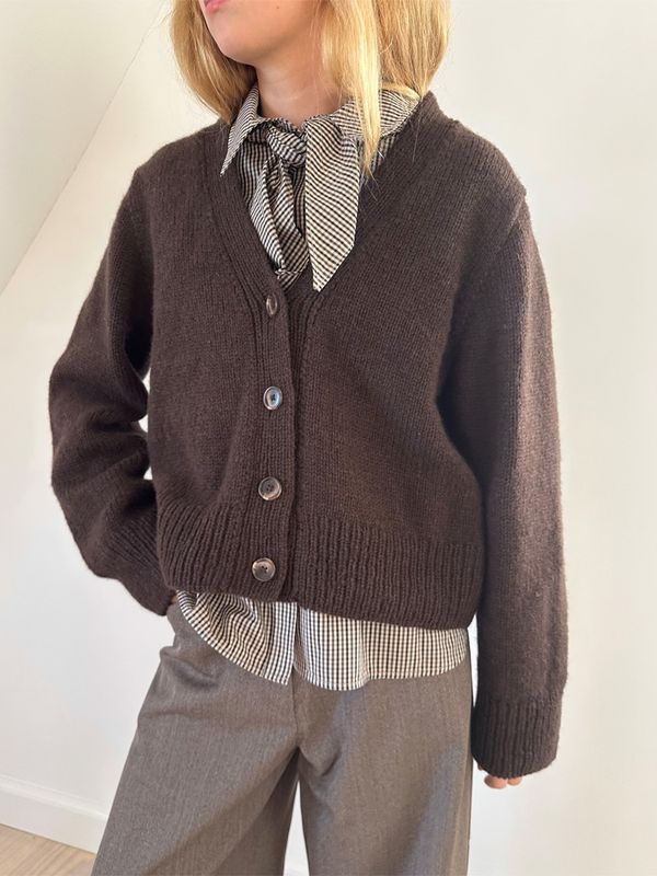 LHS-87 Chunky Mouliné Cardigan oppskrift