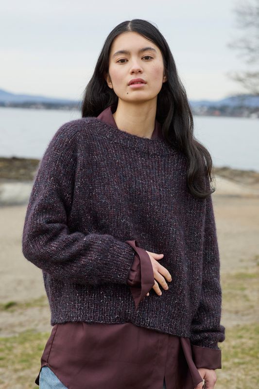 Gaya høstgenser (Aubergine)