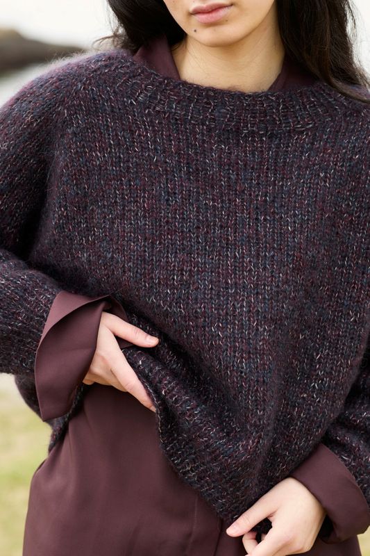 Gaya høstgenser (Aubergine)