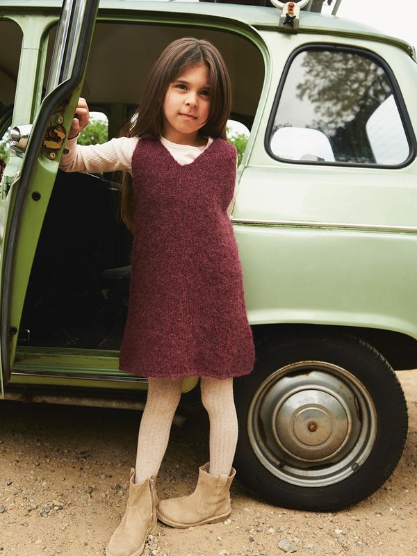 Meadow Dress junior (burgunder)