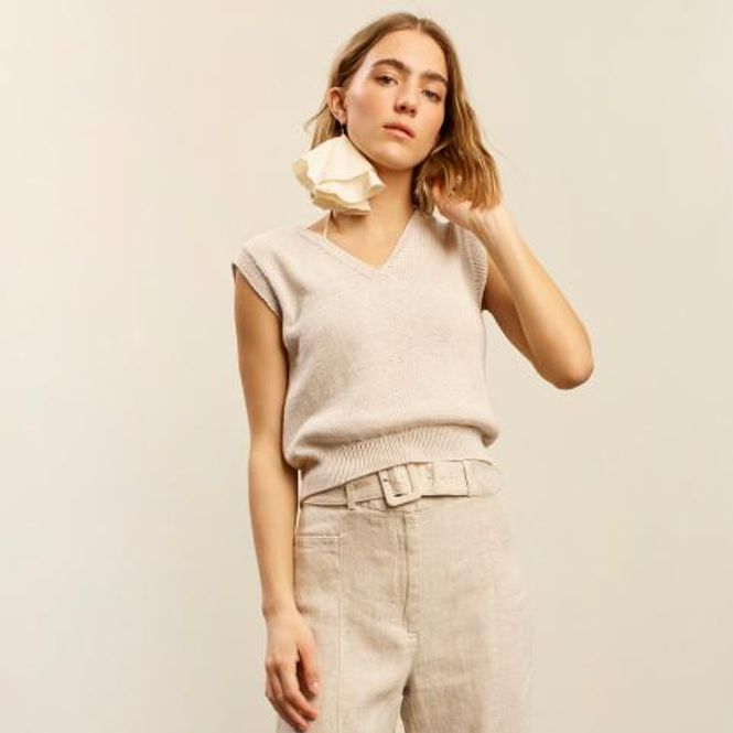 Hovedbilde Rose sommervest (lys beige)