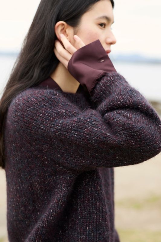 Gaya høstgenser (Aubergine)