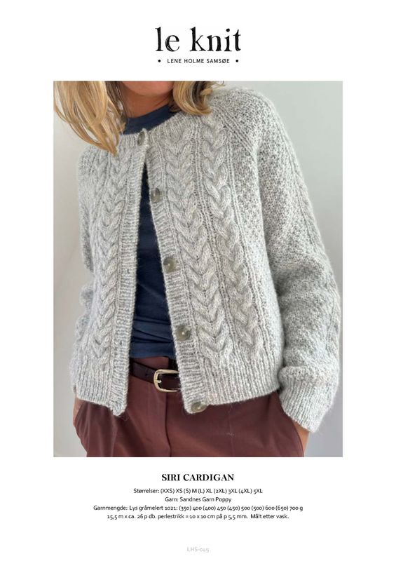 LHS-49  Siri Cardigan oppskrift