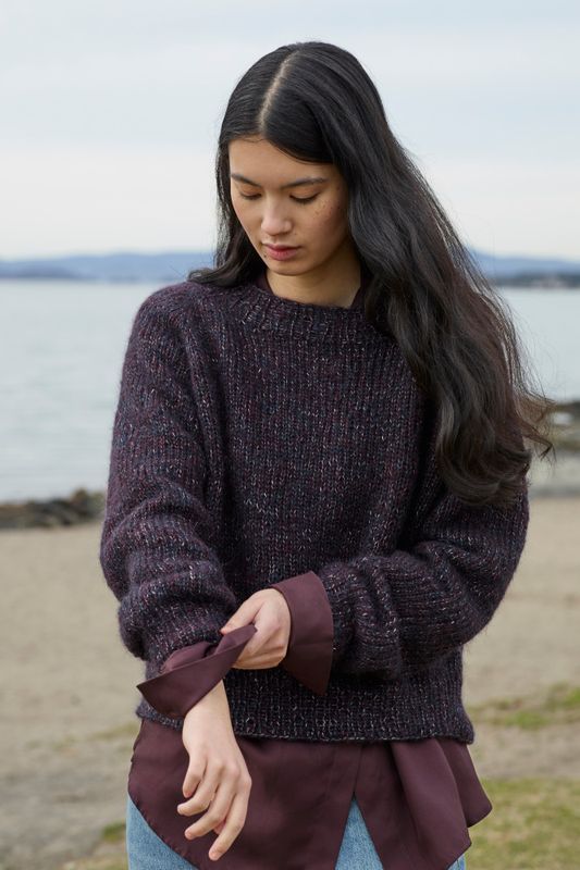 Gaya høstgenser (Aubergine)