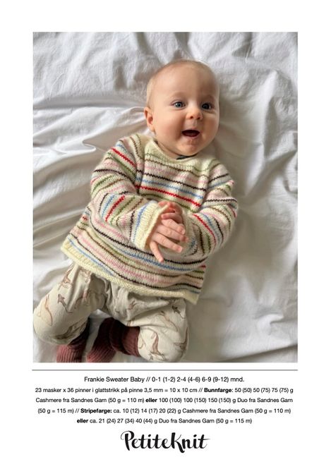 Hovedbilde PK-284 Frankie Sweater Baby oppskrift