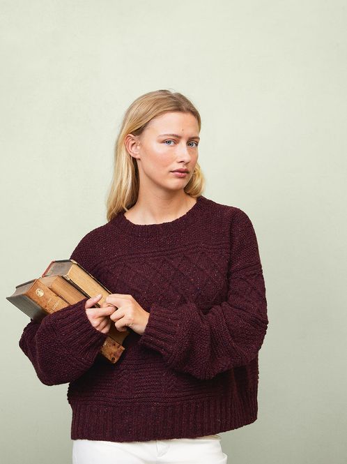 Hovedbilde Guernsey genser dame 2214 Tweed / Nr. 6 oppskrift