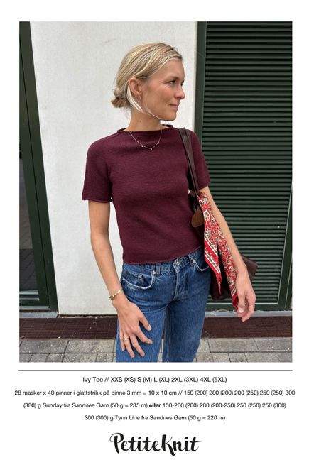 Hovedbilde PK-288  Ivy Tee oppskrift
